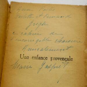 GASQUET MARIE. UNE ENFANCE PROVENCALE