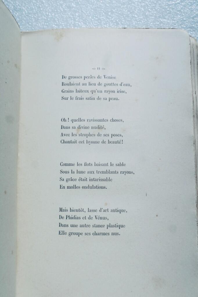 Poetry collection with portrait etching