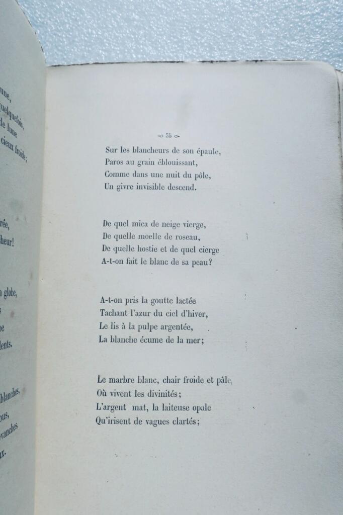 Poetry collection with portrait etching