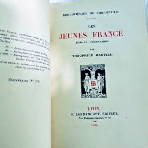 GAUTIER, Théophile. Les jeunes France. Romans goguenards 1914
