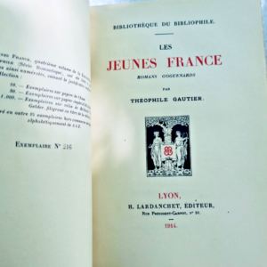 ゴーチエ, テオフィル著『若きフランス』滑稽小説集 1914年