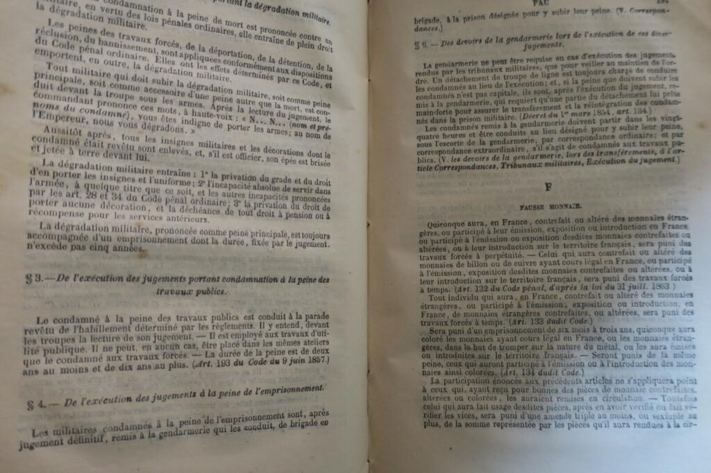 gendarmerie Dictionnaire de la gendarmerie à l’usage.. 1873