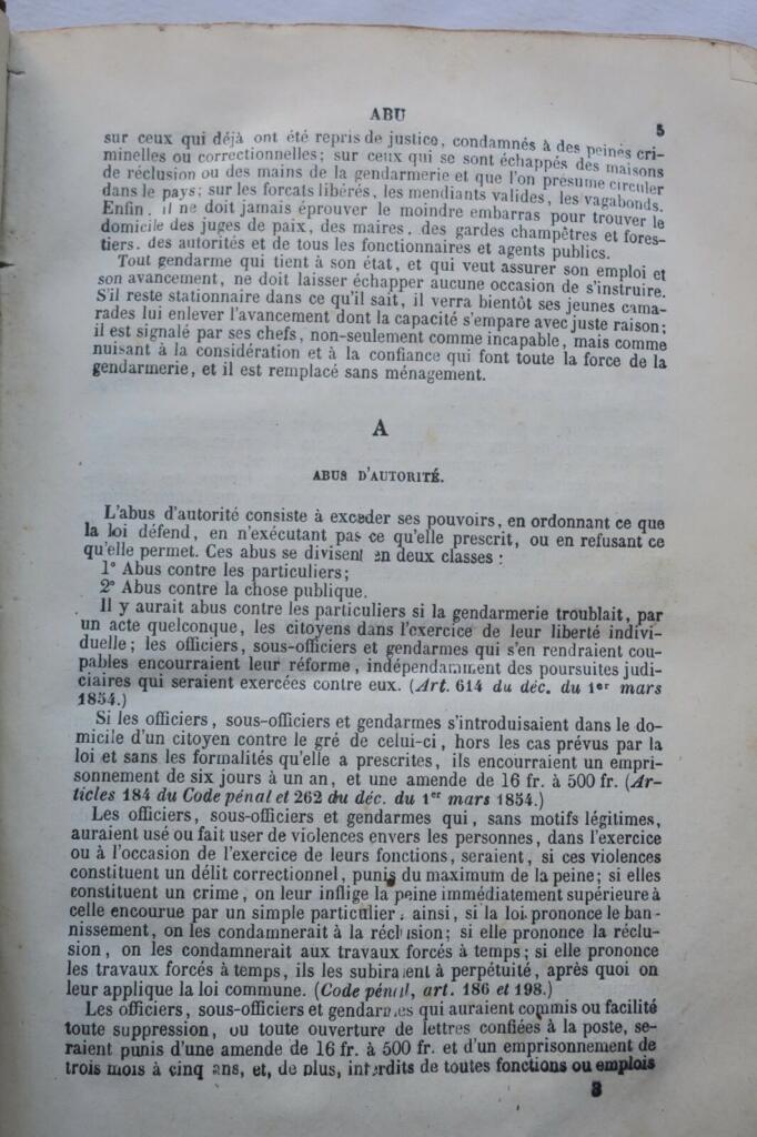 gendarmerie Dictionnaire de la gendarmerie à l’usage.. 1873