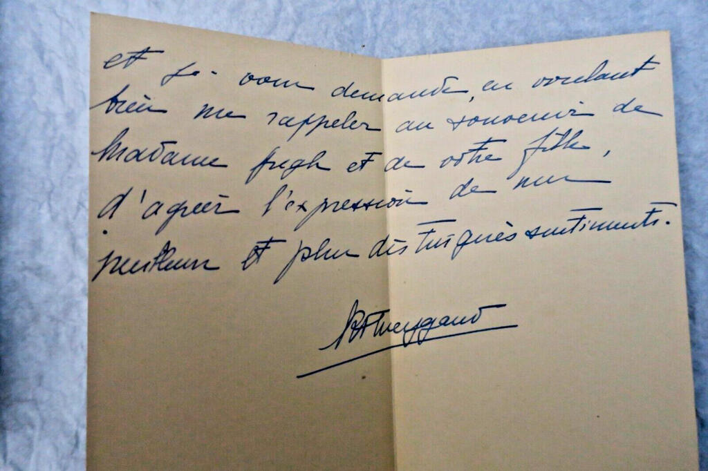 Autografischer Brief von Général Weygand