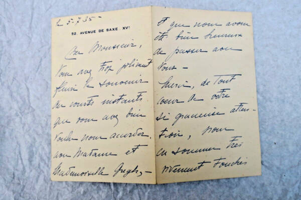 Général Weygand lettre autographe manuscrite & signée