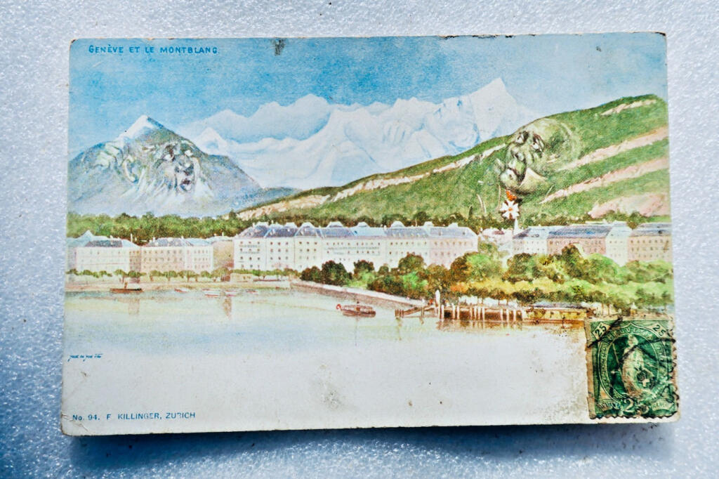Übersicht über Genf und den Mont Blanc