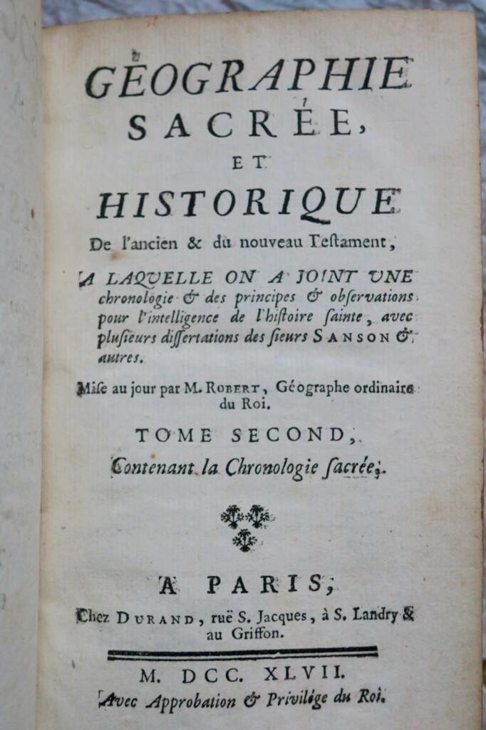 Royal geographer's biblical and historical geography