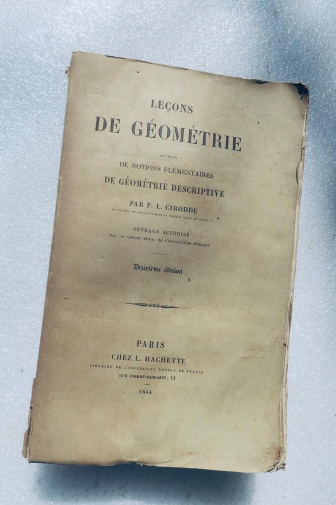 géométrie CIRODDE LECONS DE GEOMETRIE ANALYTIQUE précédées des éléments 1844