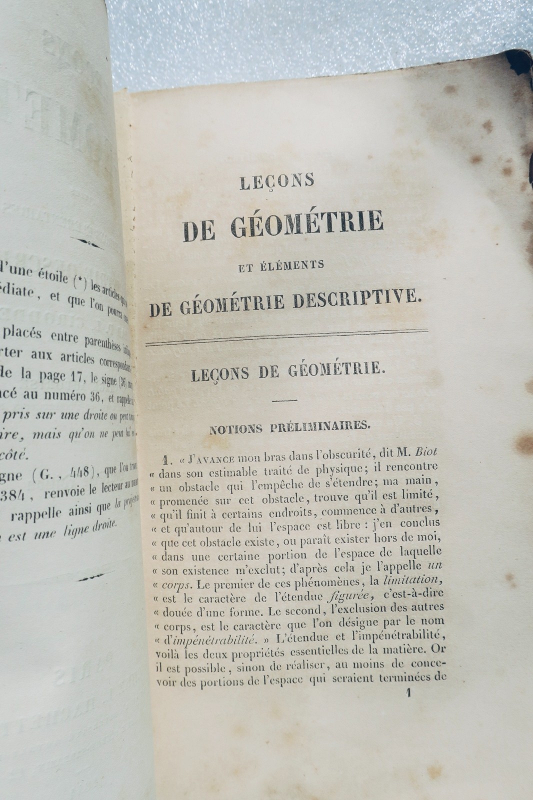 Geometrie CIRODDE, Leçons de géométrie analytique, précédées des éléments 1844