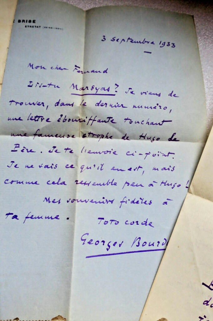 Autograph Letters from BOURDON to GREGH