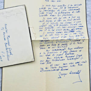 Georges Lecomte ACADEMICIEN belles lettres autographes manuscrites...