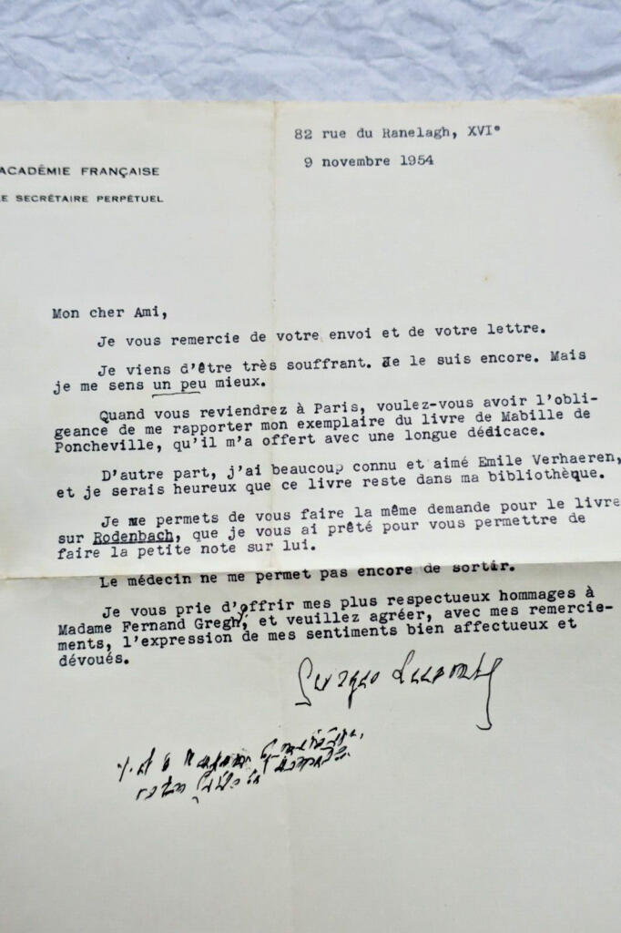 Georges Lecomte Autographe Manuskripte