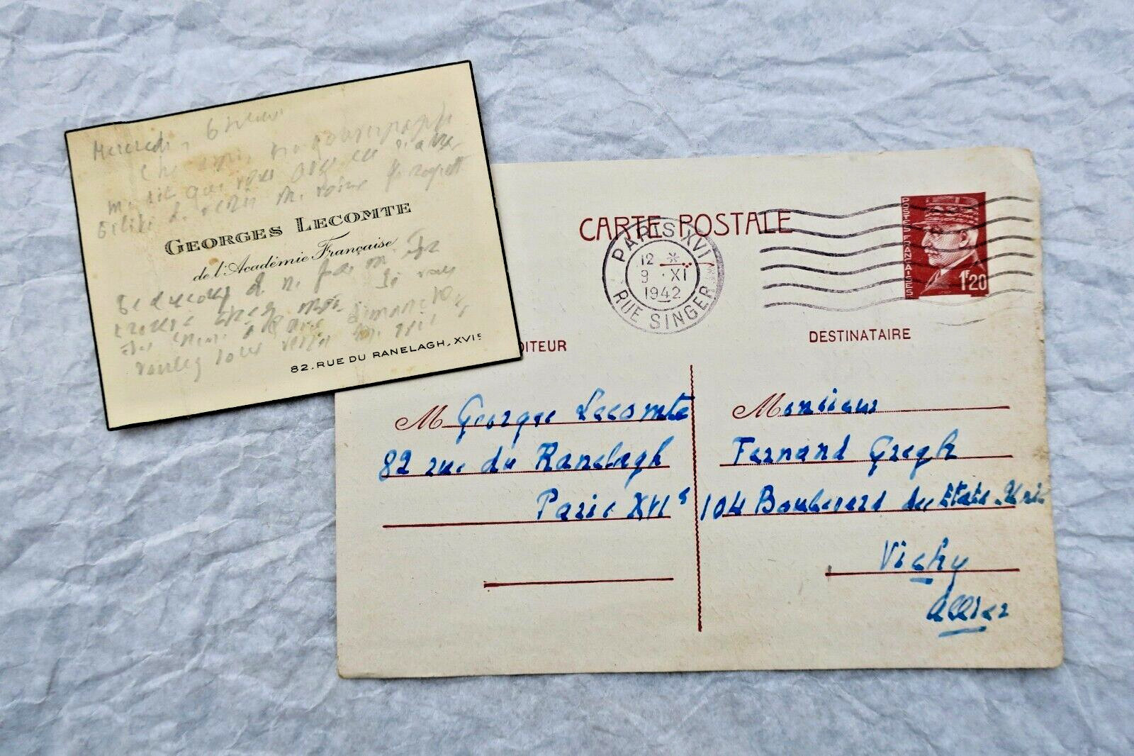 乔治·勒孔特自笔手稿集<span class="lla-card-orig-wrap"><span class="lla-card-orig">❦ Georges Lecomte ACADEMICIEN belles lettres autographes manuscrites…</span></span> - La Librairie Antique