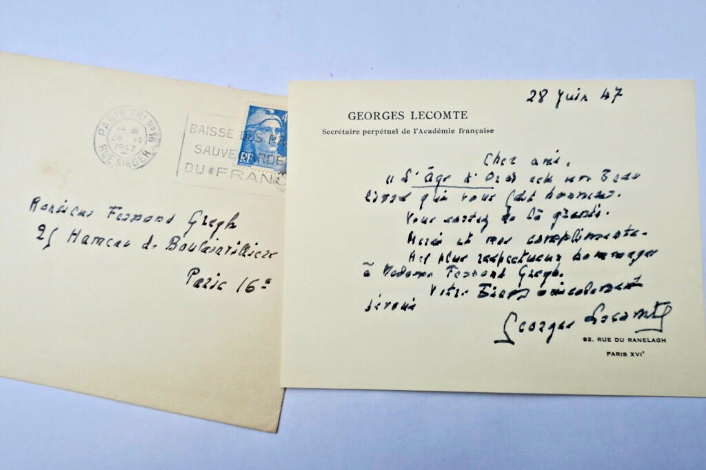 Autografischer Brief eines Mitglieds der Akademie