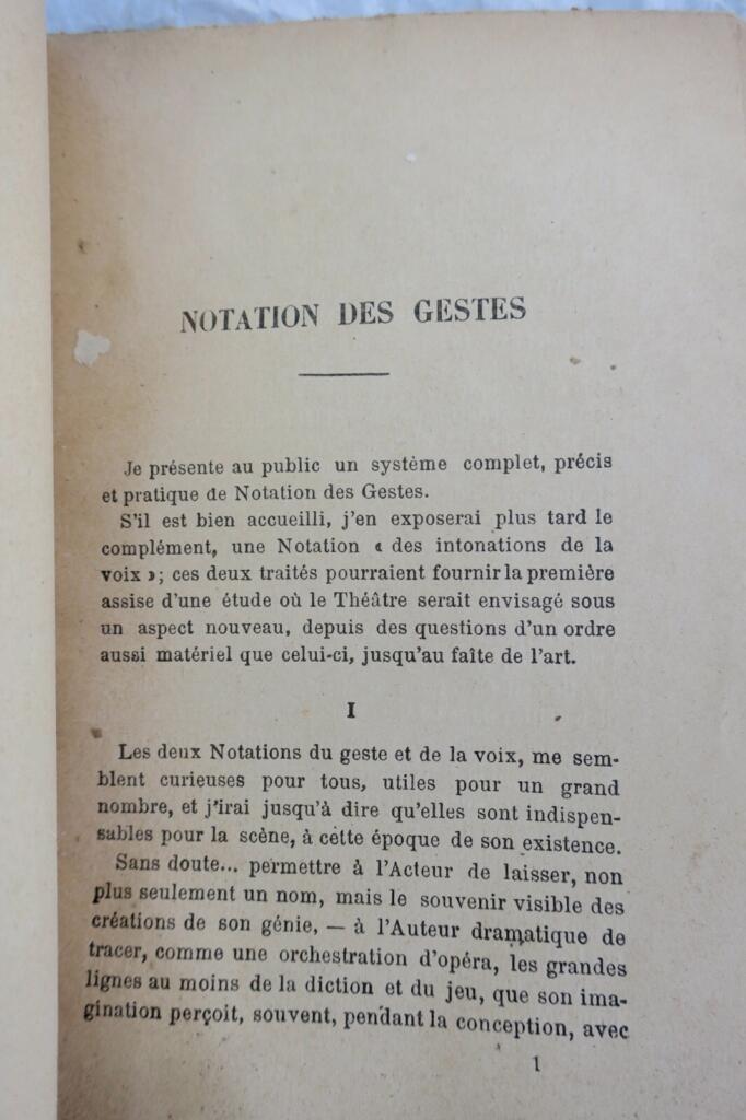 Georges Polti Notations des gestes
