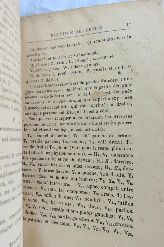 Georges Polti Notations des gestes