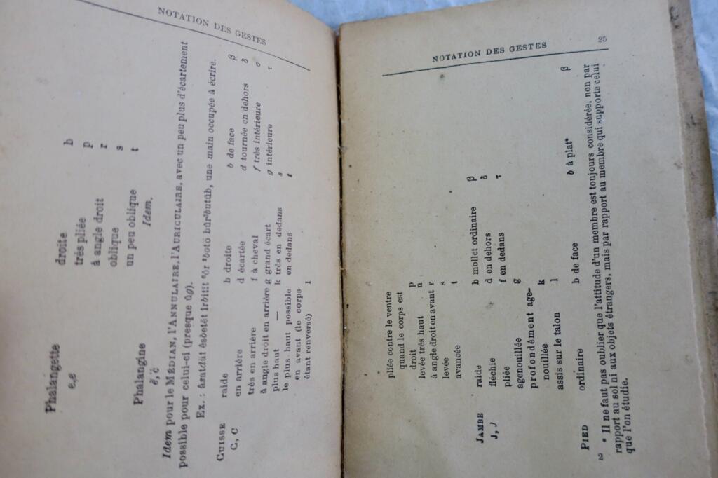 Georges Polti Notations des gestes