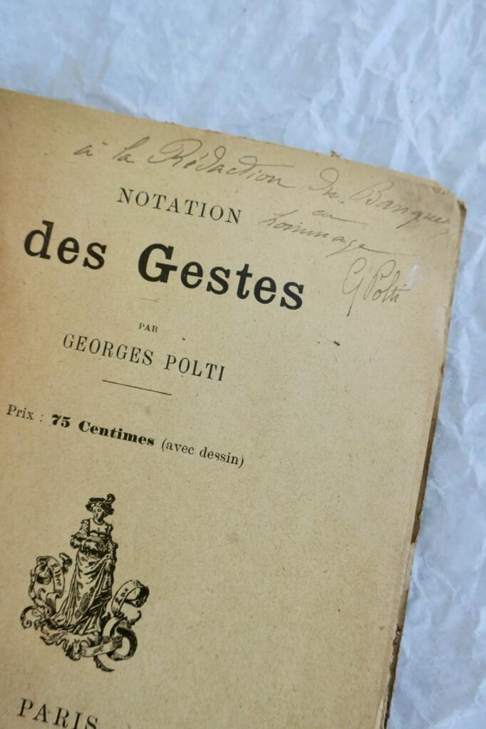 Georges Polti Notations des gestes