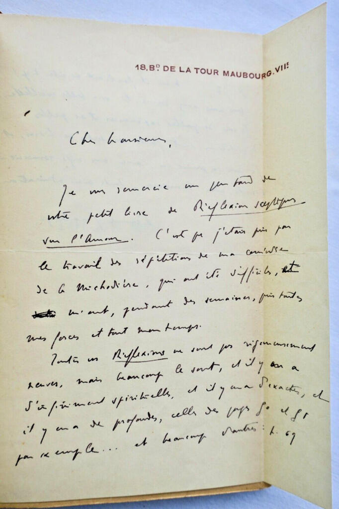 A personal correspondence from GERALDY