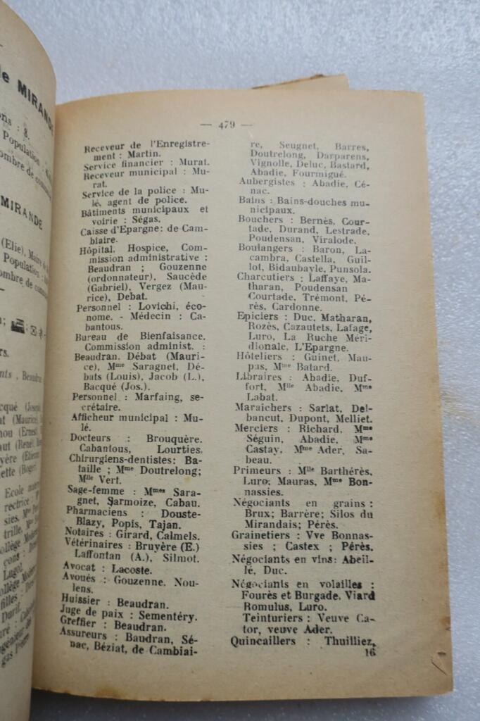 Administrative and statistical directory