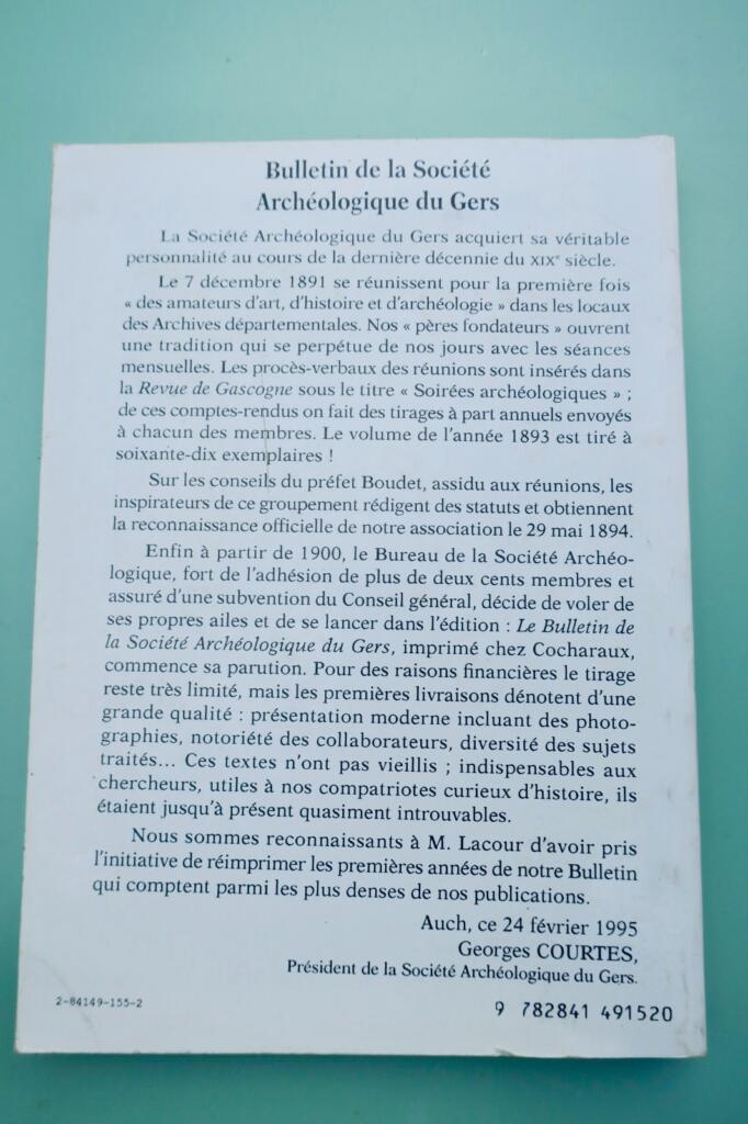 Gers Bulletin de la Société Archéologique du Gers