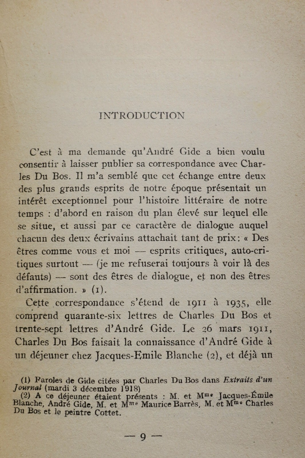 Correspondence between Du Bos and Gide - Image 6
