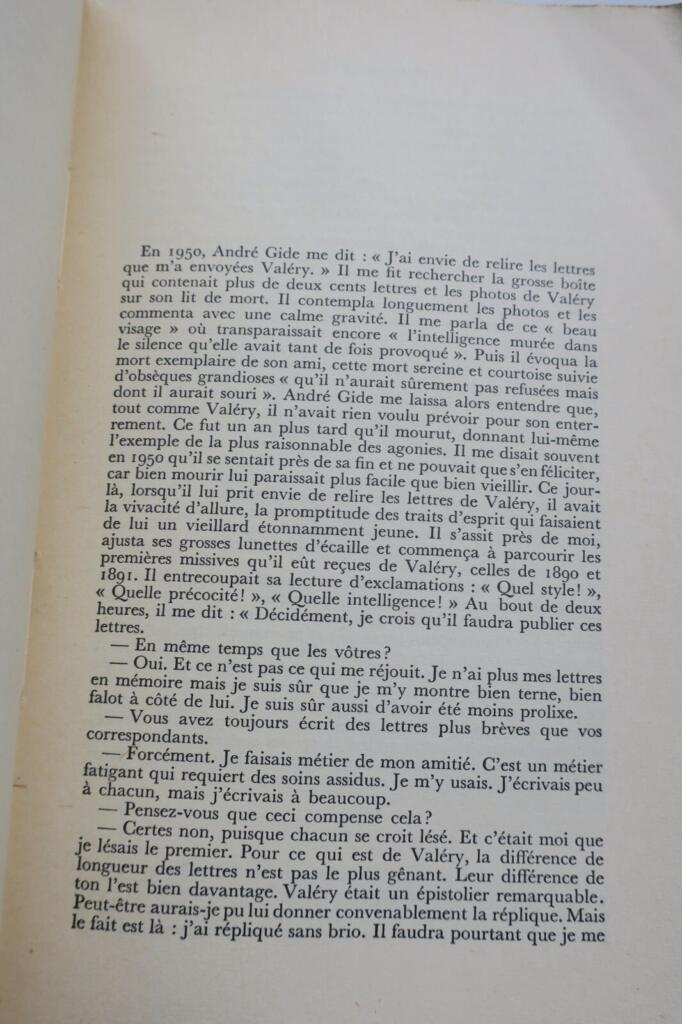 Gide, André Valéry, Paul CORRESPONDANCE: (1890-1942) SP