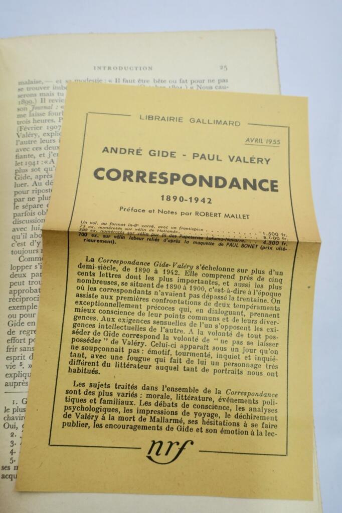 Korrespondenz von Gide und Valéry