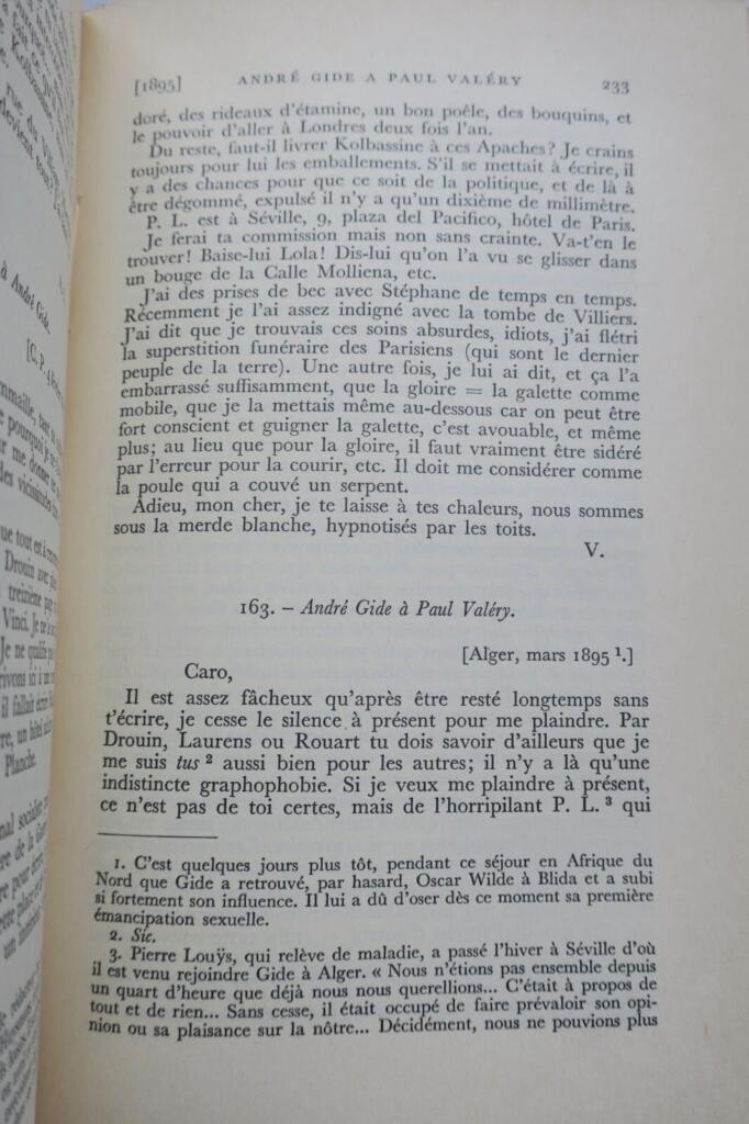 Gide, André Valéry, Paul CORRESPONDANCE: (1890-1942) SP