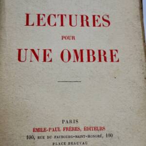 GIRAUDOUX (Jean) Lectures pour une ombre + dédicace