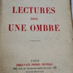 GIRAUDOUX (Jean) Lectures pour une ombre + dédicace