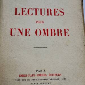 GIRAUDOUX (Jean) Lectures pour une ombre + dédicace