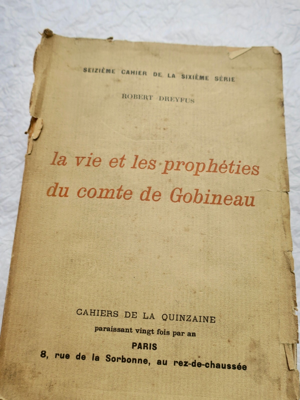Life and Prophecies of Count Gobineau<span class="lla-card-orig-wrap"><span class="lla-card-orig">❦ GObineau VIE ET LES PROPHETIES DU COMTE DE GOBINEAU + dédicace</span></span> - La Librairie Antique