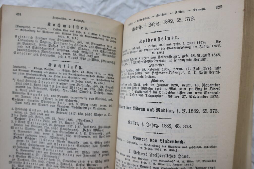 Genealogische Einblicke aus 1883