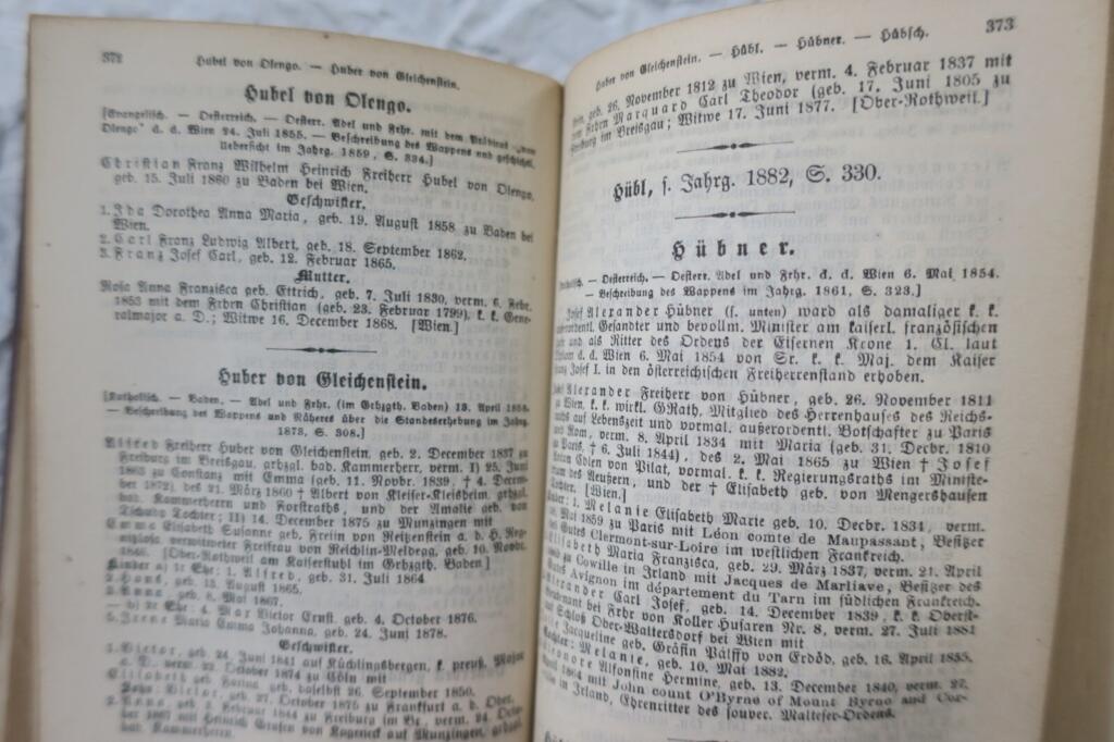 Genealogische Einblicke aus 1883