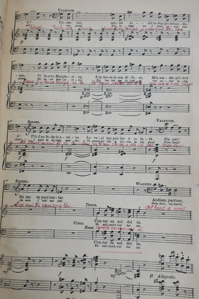 Gounod FAUST, OPERA IN FIVE ACTS, by GOUNOD, MUSIC, ITALIAN & ENGLISH WORDS