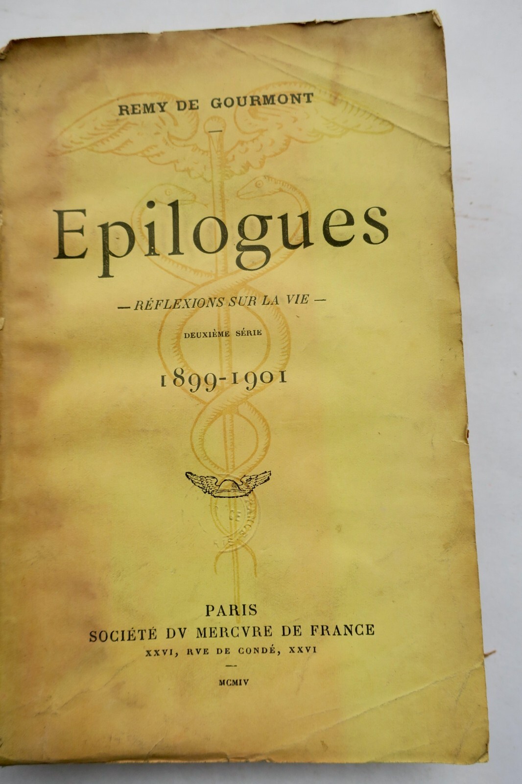 Betrachtungen zum Leben: Essays und Meditationen<span class="lla-card-orig-wrap"><span class="lla-card-orig">❦ Gourmont, Rémy de Epilogues : reflexions sur la vie EO 1904</span></span> - La Librairie Antique