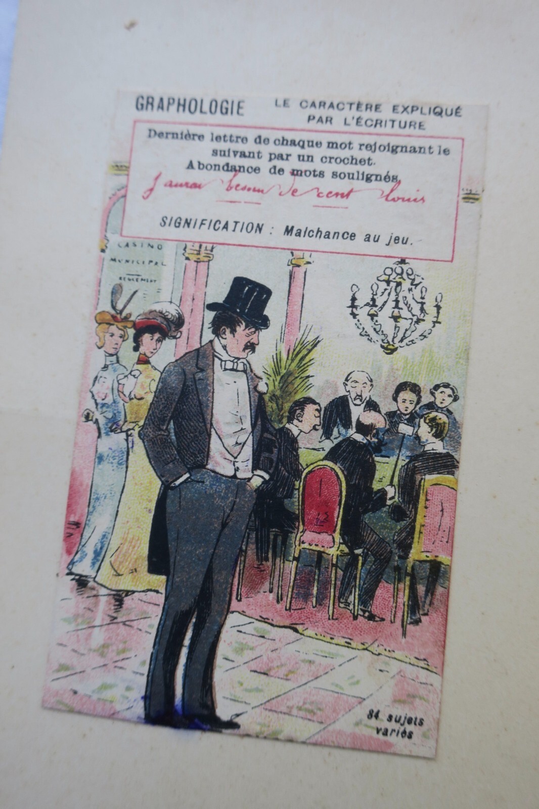graphologie "le caractère expliqué par l'écriture" set de 72 cartes postales. – Image 3
