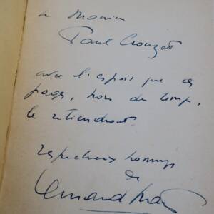 GRASSET (Bernard) Les Chemins de l'écriture + envoi
