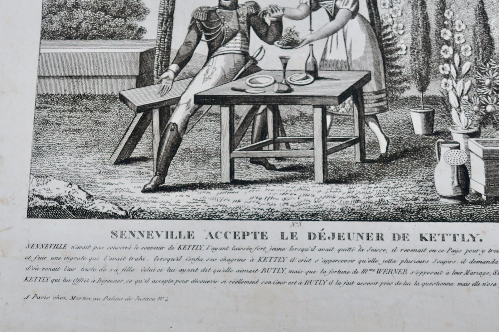Stahlstich von Senneville<span class="lla-card-orig-wrap"><span class="lla-card-orig">❦ Gravure galande sur acier 38 x 31 cm.</span></span> - La Librairie Antique