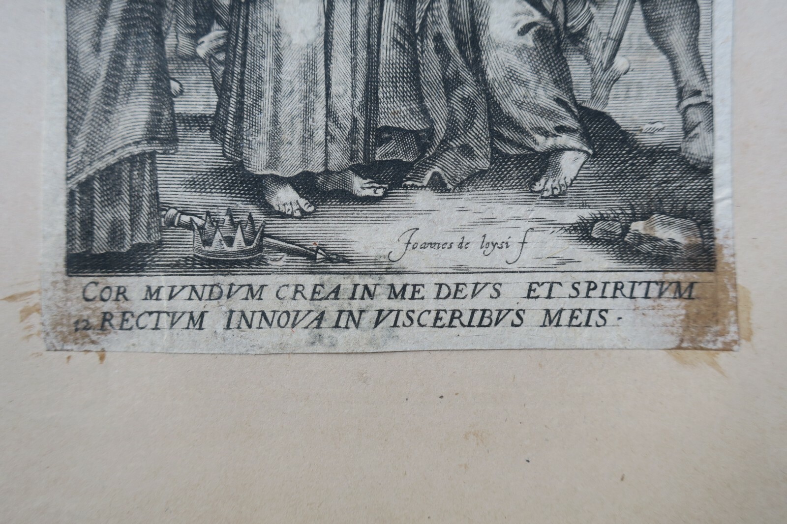 16世纪乔安·德·罗伊西的版画<span class="lla-card-orig-wrap"><span class="lla-card-orig">❦ Gravure pieuse 16 ème Joannes de Loysi</span></span> - La Librairie Antique