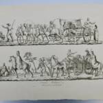 gravure sur acier, convoi militaire 44 x 26,5 cm