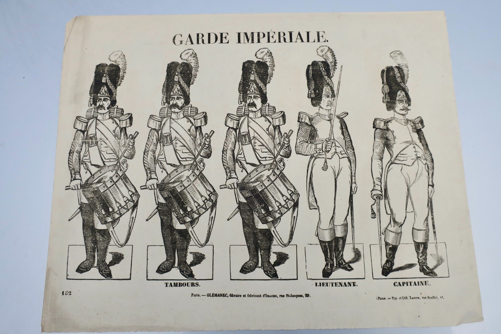 帝国衛兵の鋼版画<span class="lla-card-orig-wrap"><span class="lla-card-orig">❦ Gravure sur acier GARDE IMPERIALE 43 x 34 cm</span></span> - La Librairie Antique