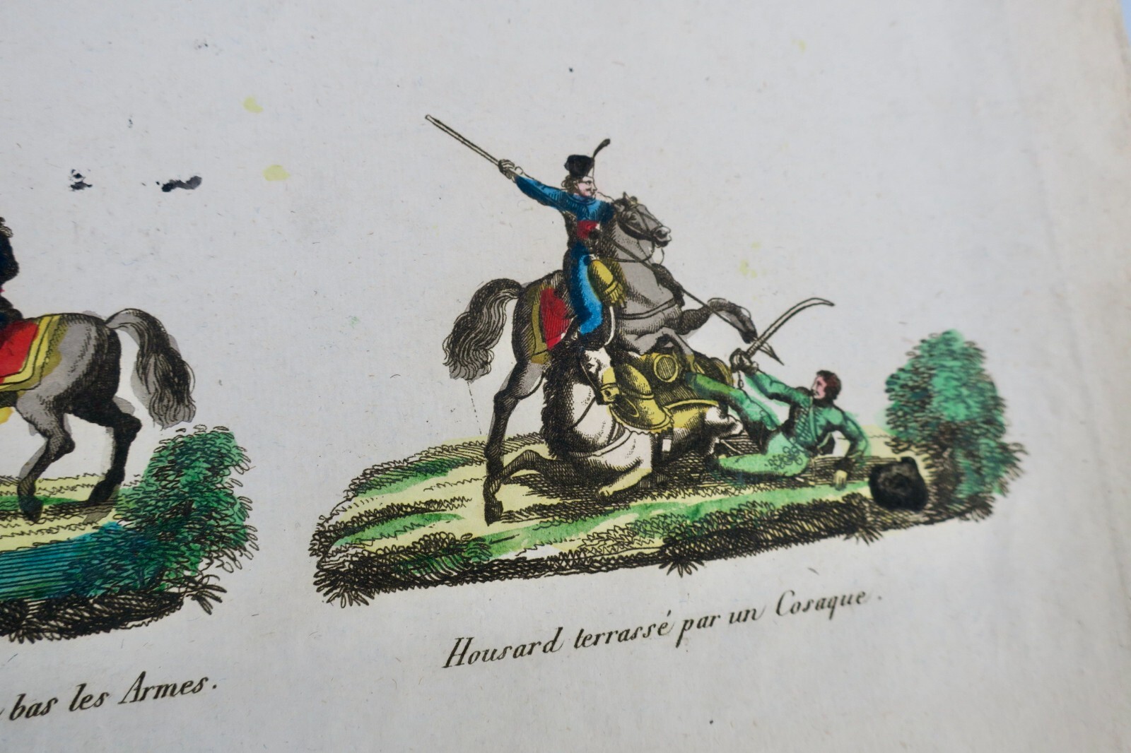 Gravure sur acier rehaussée en couleurs 42,5 x 26 cm – Image 6