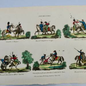 Gravure sur acier rehaussée en couleurs 42,5 x 26 cm