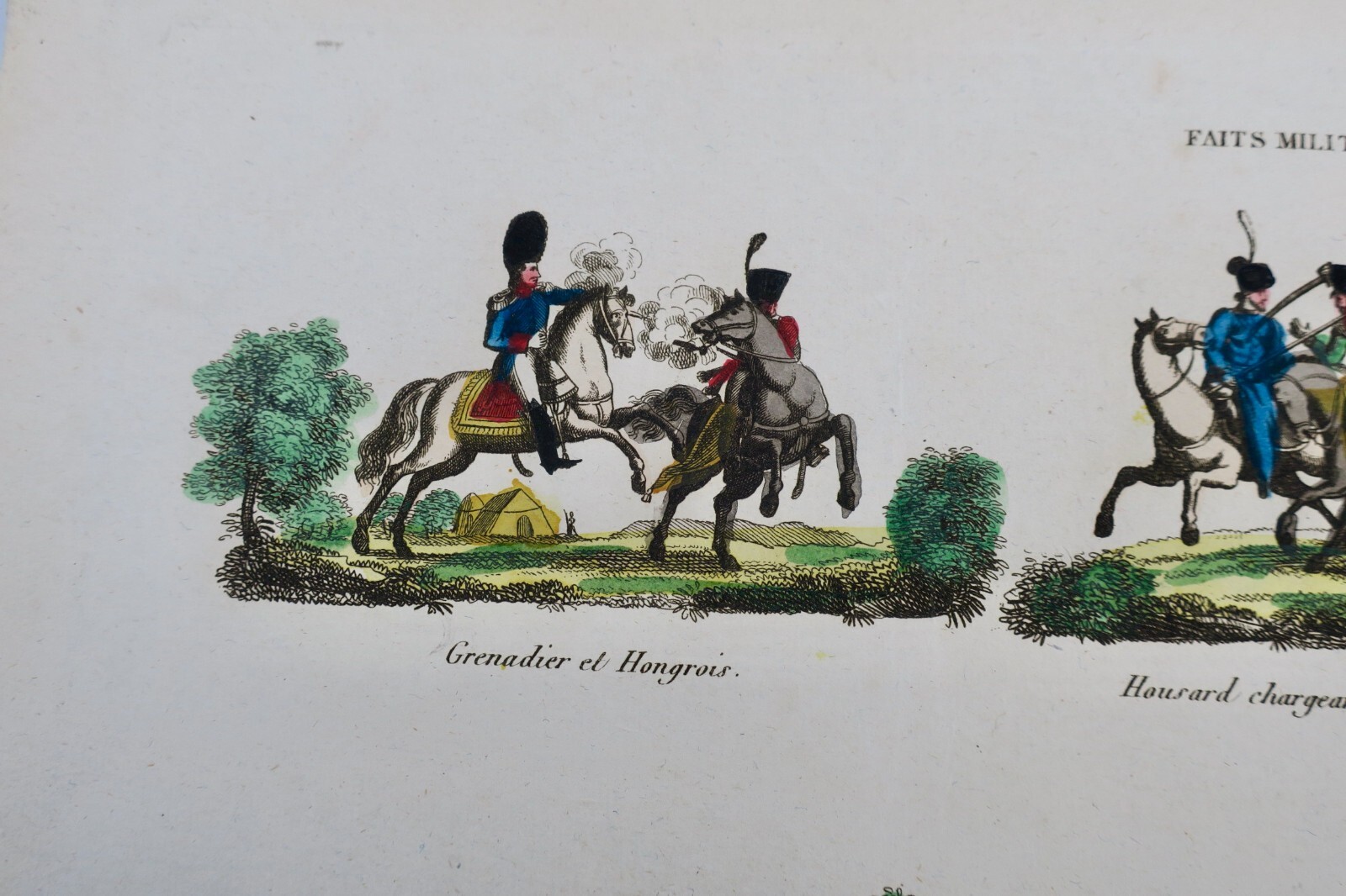 Gravure sur acier rehaussée en couleurs 42,5 x 26 cm – Image 4