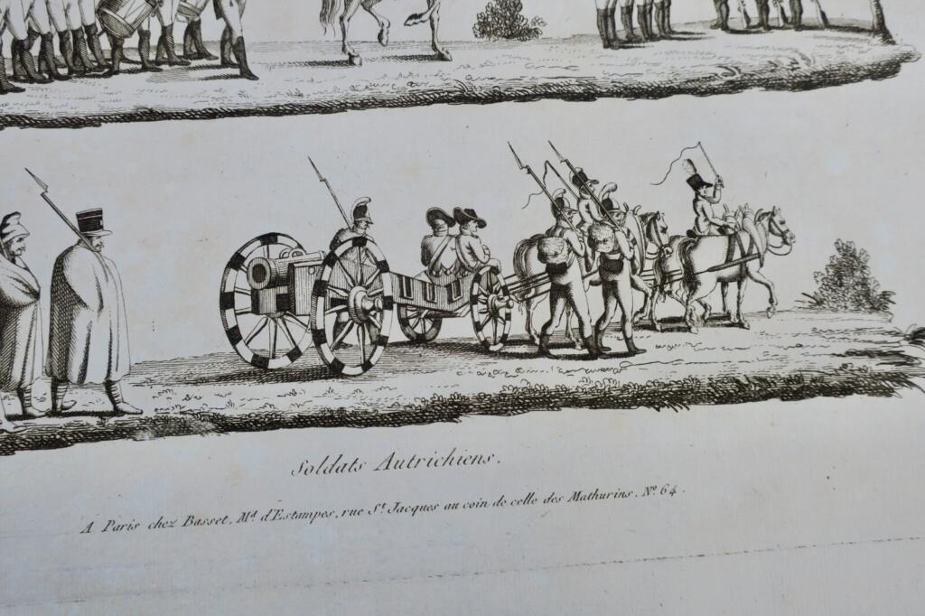 Stahlstich österreichischer Soldaten