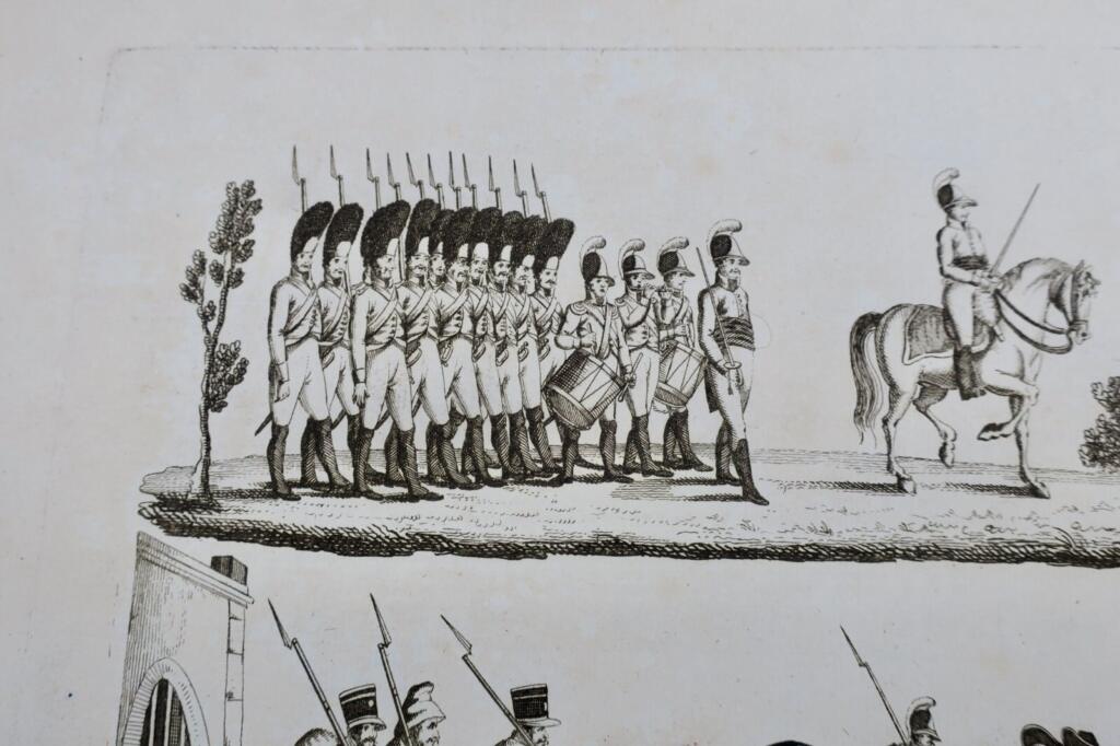 Stahlstich österreichischer Soldaten