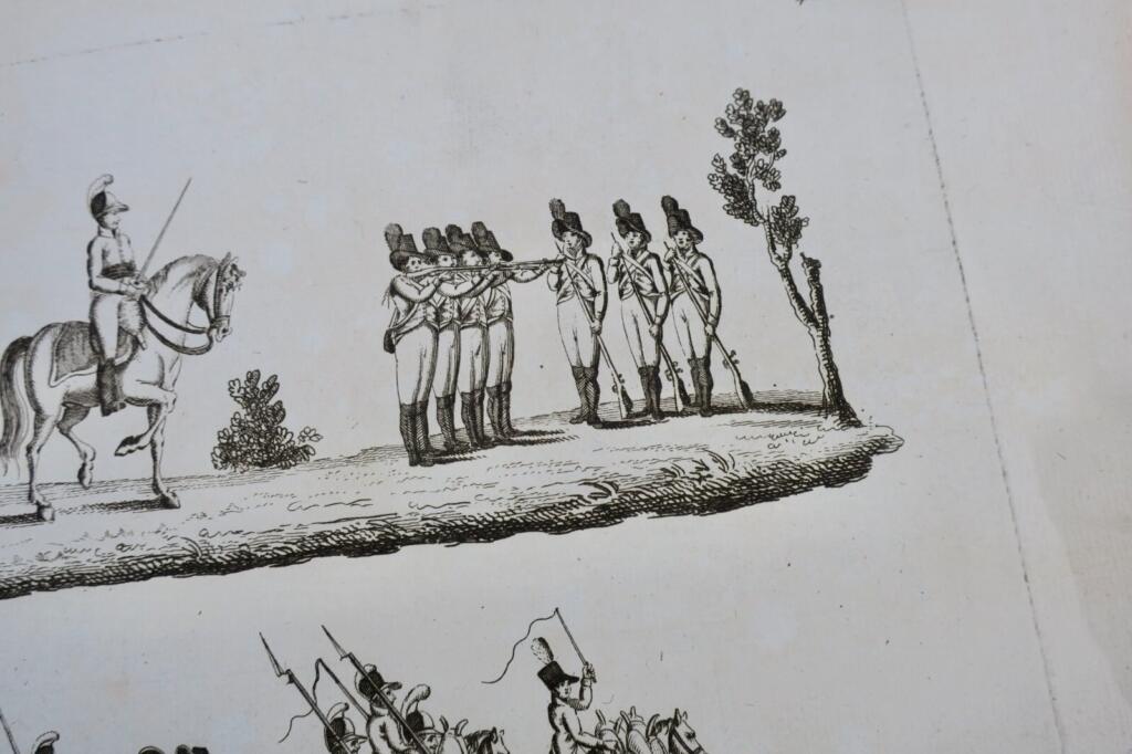 Stahlstich österreichischer Soldaten