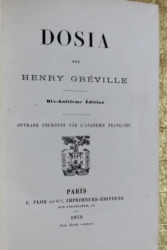 GREVILLE HENRY DOSIA 1879
